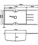 Νεροχύτης Ένθετος Sanitec Ultra Granite 817 Νεροχύτης Ένθετος Sanitec Ultra Granite 817